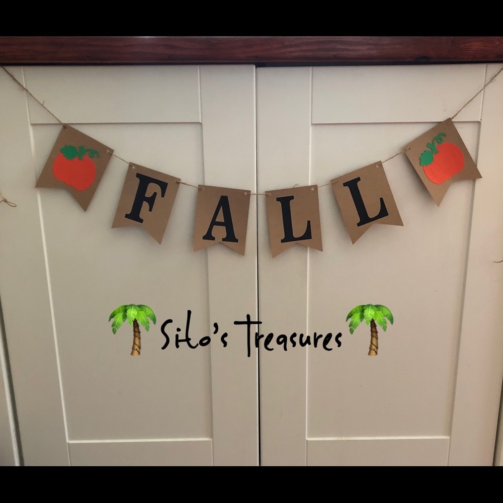Fall Pumpkin Handmade Banner